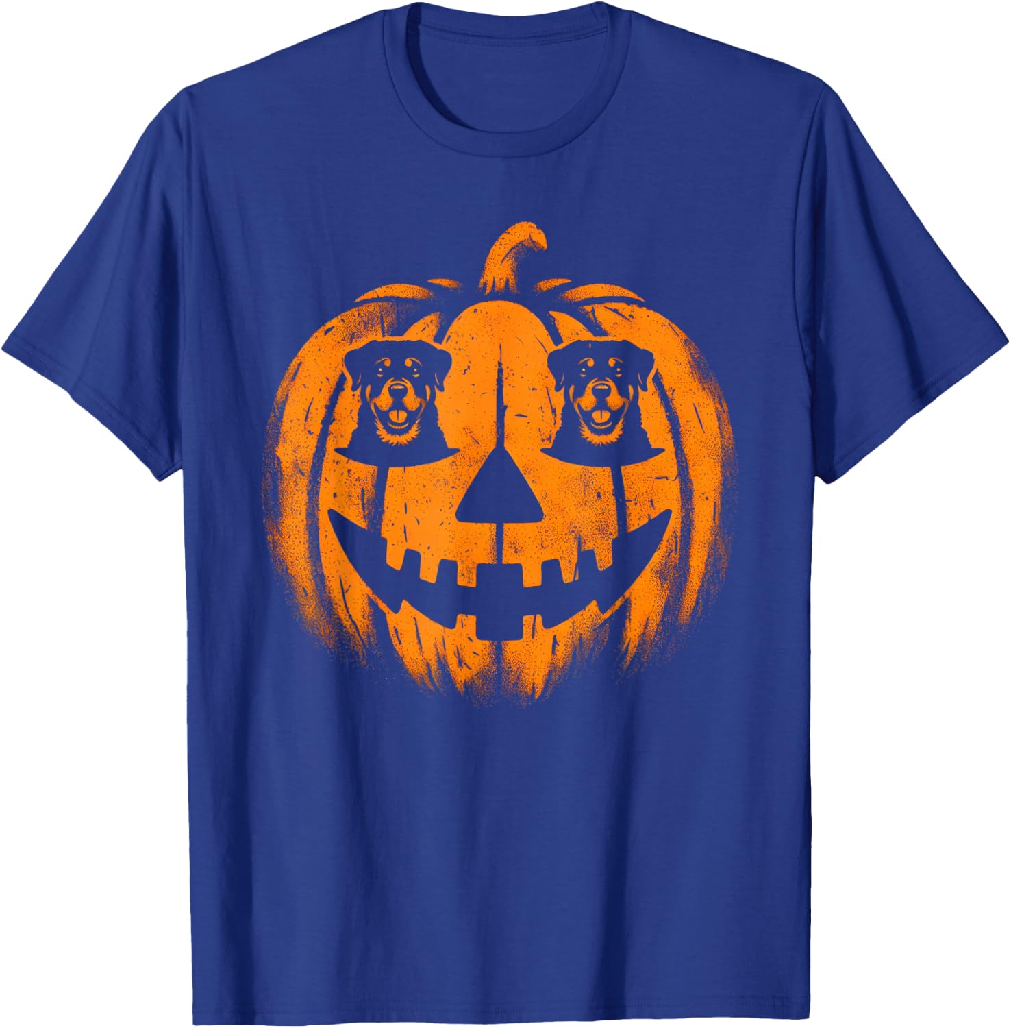 Dog Halloween Rottweiler Jack O Lantern Pumpkin T-Shirt - T-Shirt | Royal