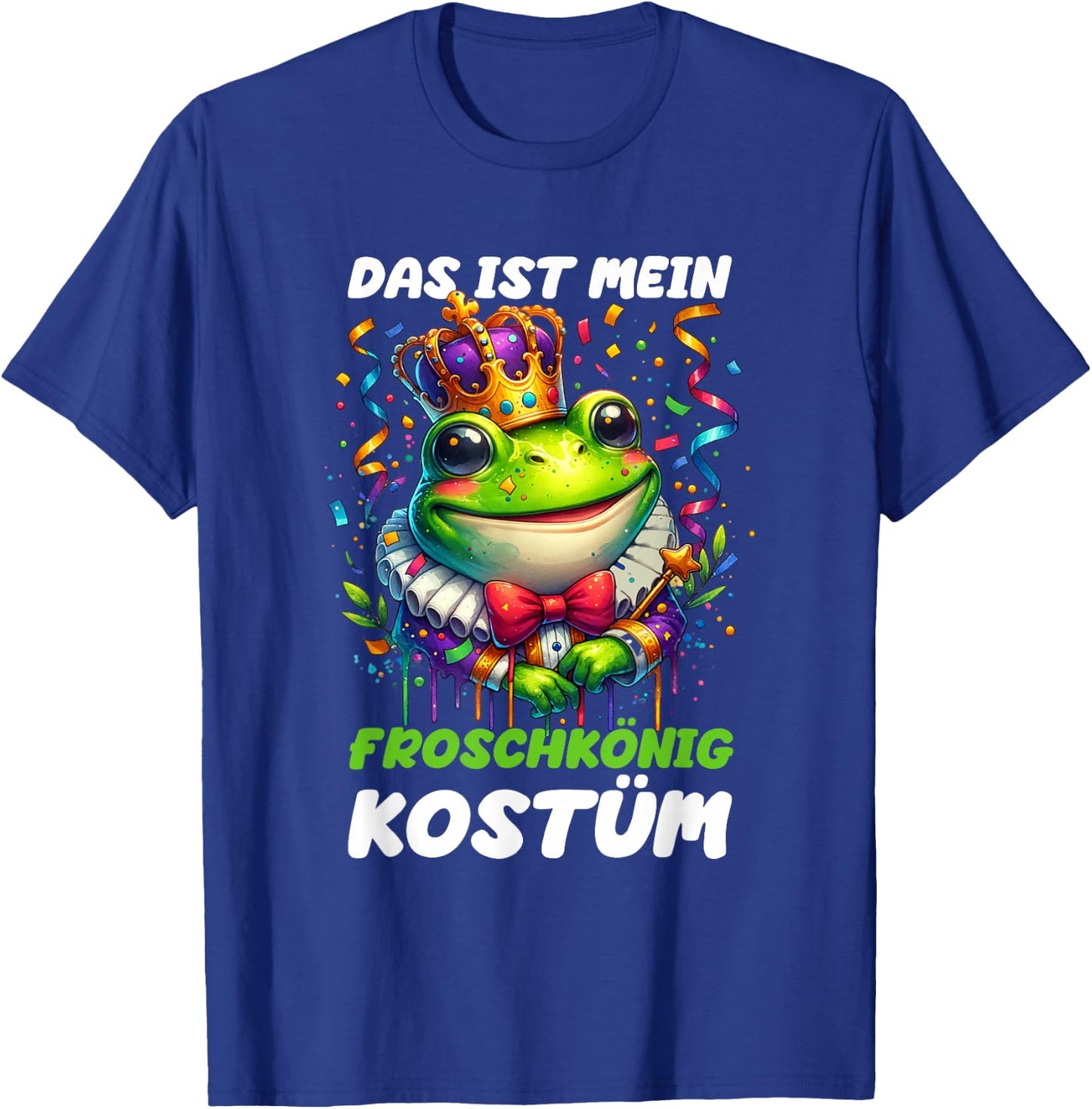 with German Text "Das Ist Mein Froschkönig", black T-Shirt - T-Shirt | Royal