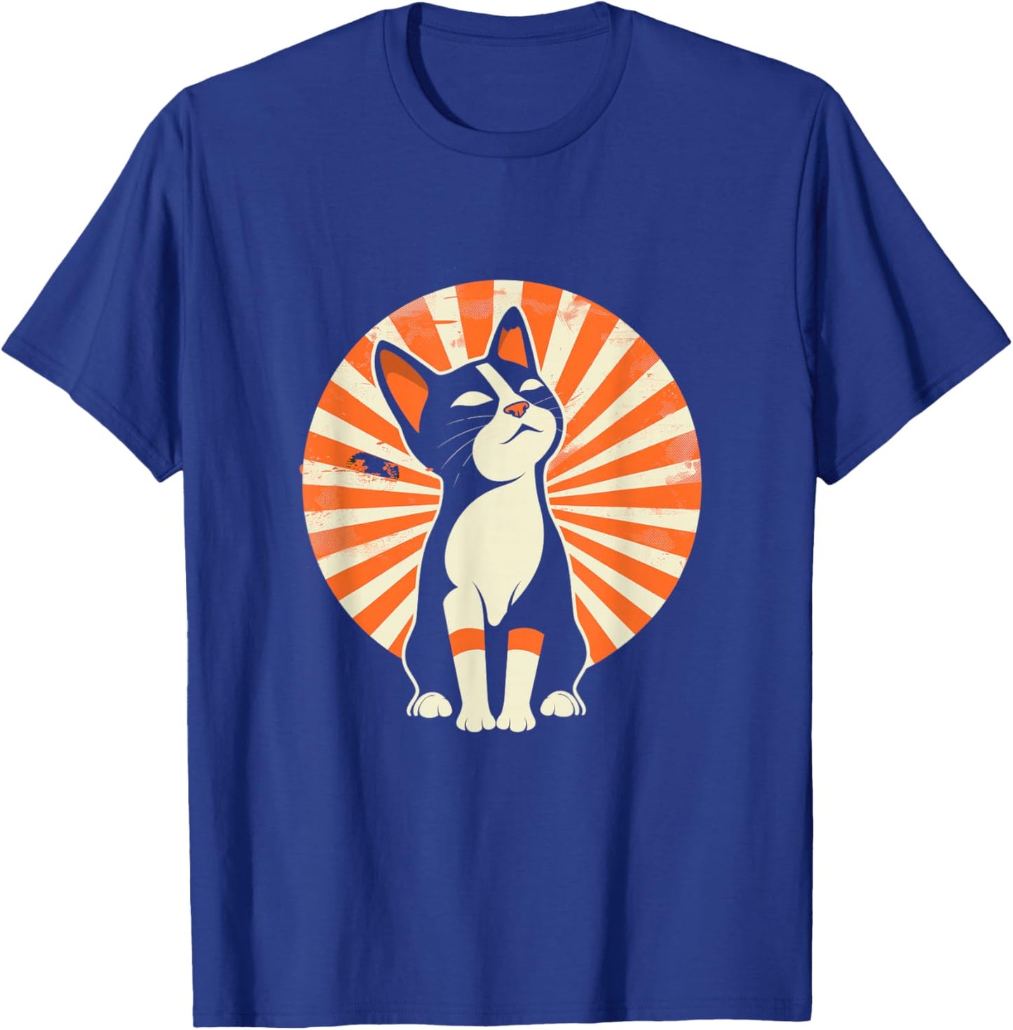 Vintage Japanese Cat , Black, S T-Shirt - T-Shirt | Royal