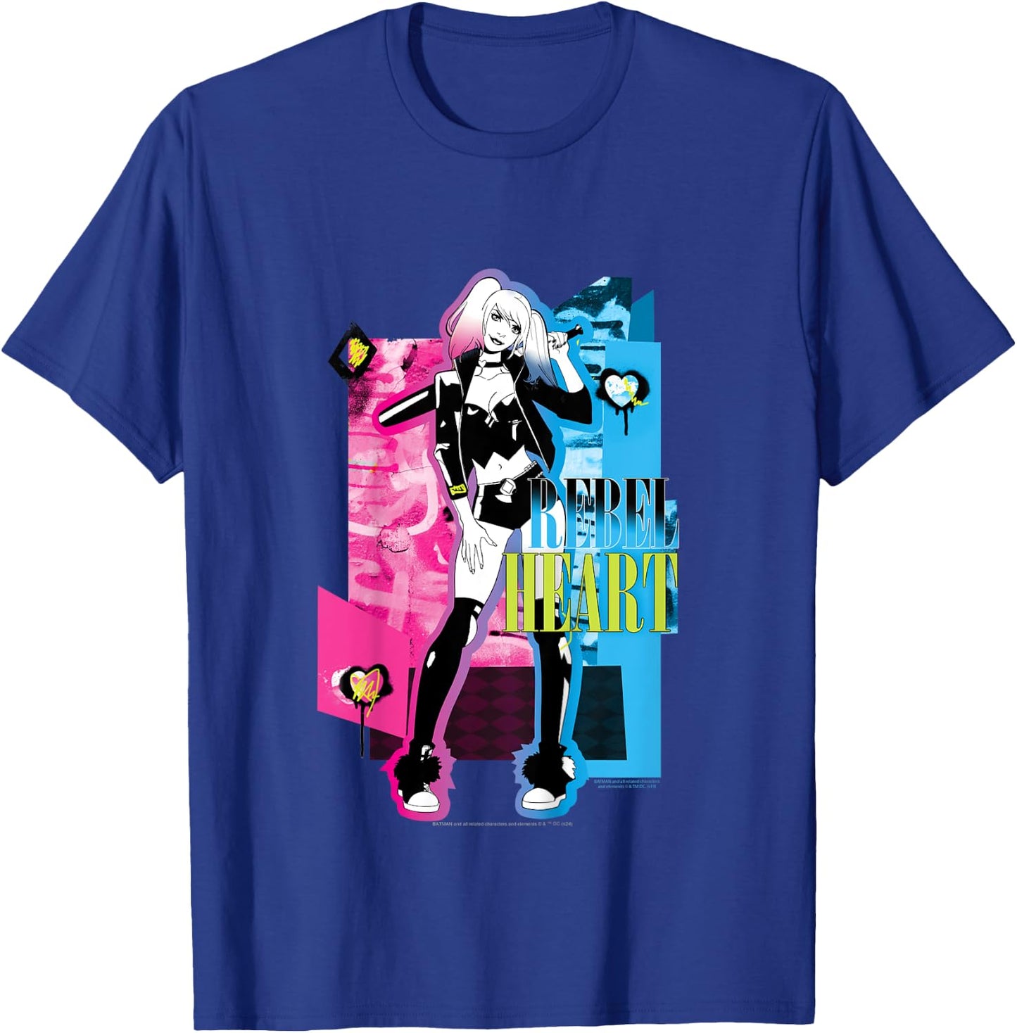 Kids Batman Harley Quinn Rebel Heart Camiseta , white, 2 T-Shirt - T-Shirt | Royal