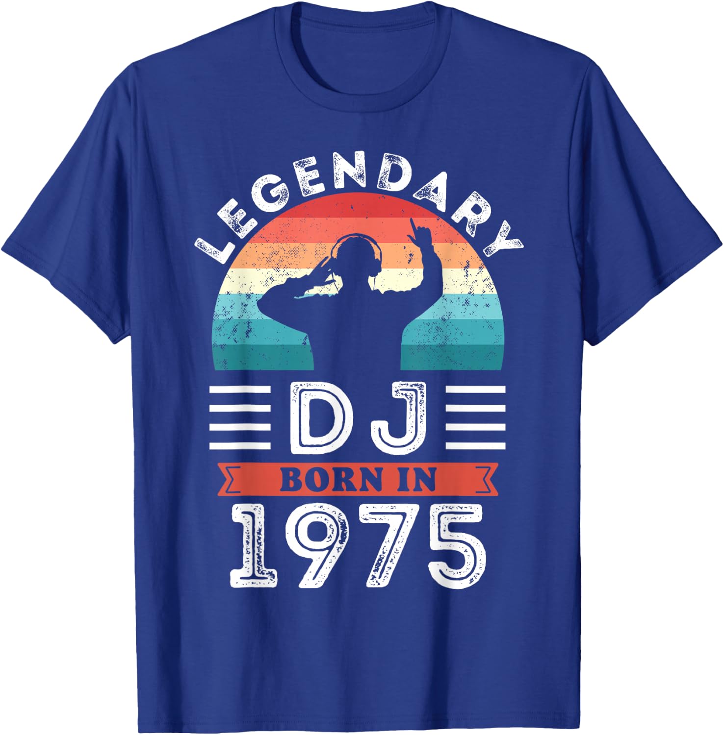 50th Birthday Gifts from the Legendary DJ Born in 1975 , Black, S T-Shirt - T-Shirt | Royal