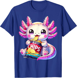 Axolotl Snaxolotl Anime Cute Kawaii Axolotl T-Shirt - T-Shirt | Royal