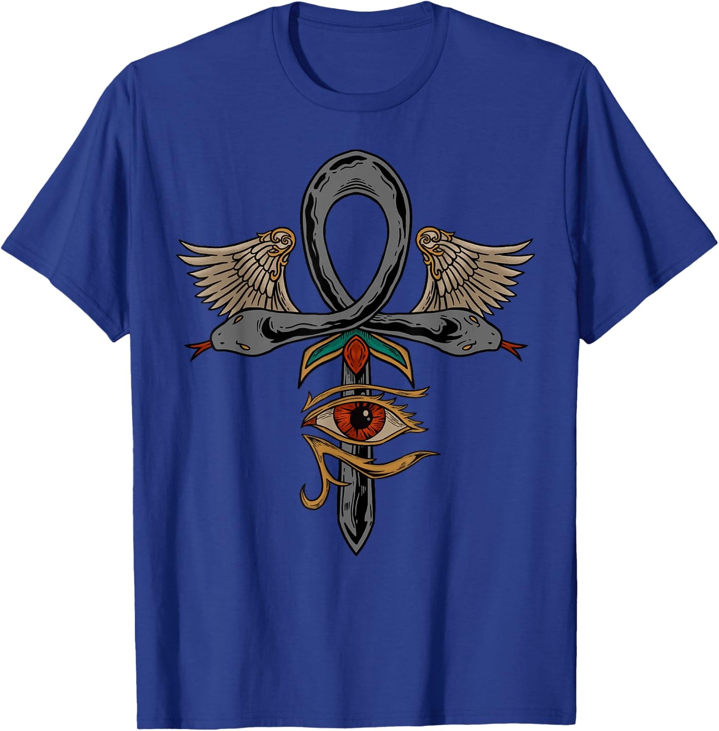 Ankh Egyptian Eye of Ra Horus Serpent Ancient Snake Egypt T-Shirt - T-Shirt | Royal
