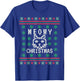 Funny Meowy Cat Christmas Ugly Sweater T-Shirt - T-Shirt | Royal
