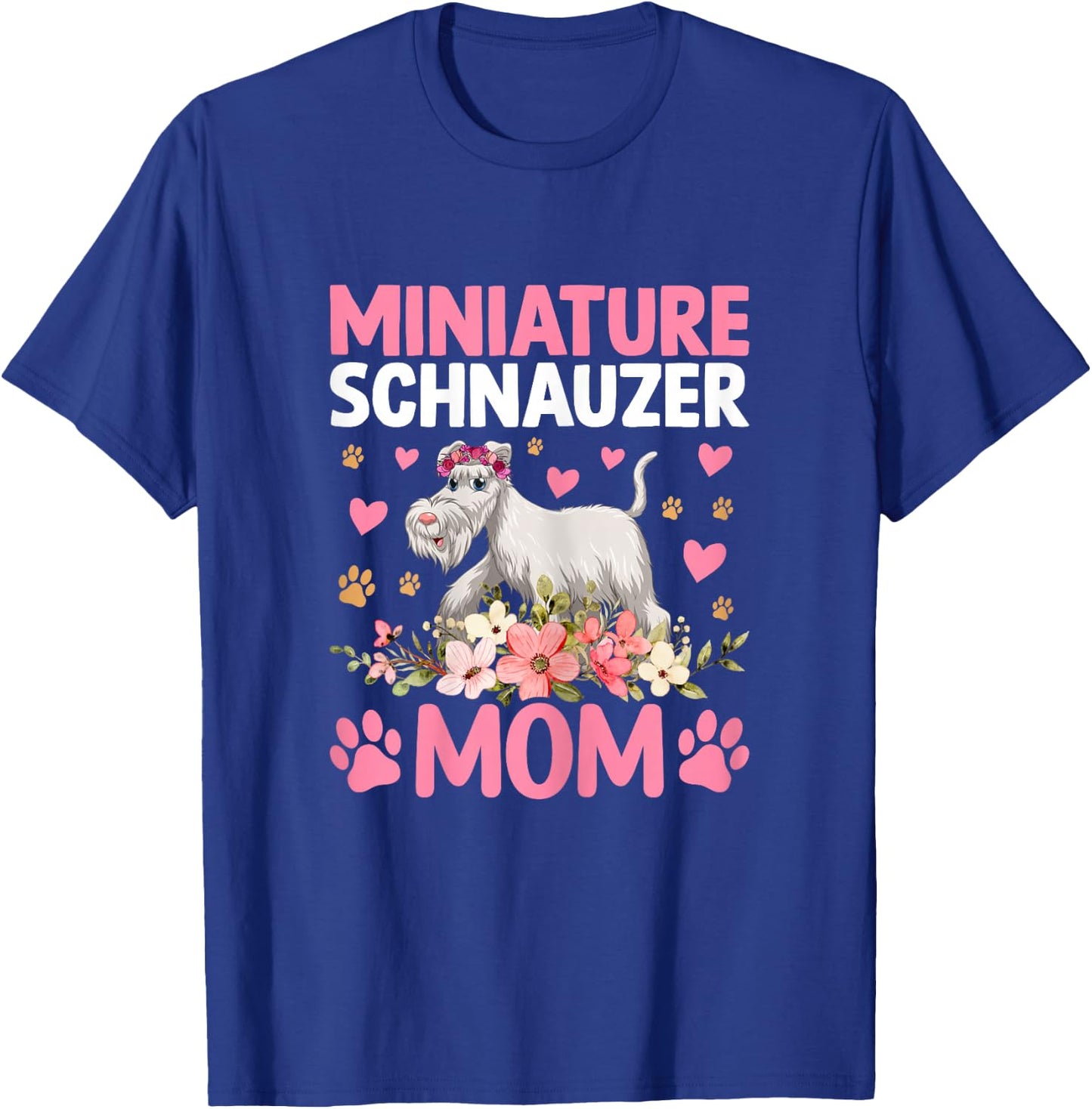 Miniatur Schnauzer Mom Pet - Dog Breed Pet Paw T-Shirt - T-Shirt | Royal