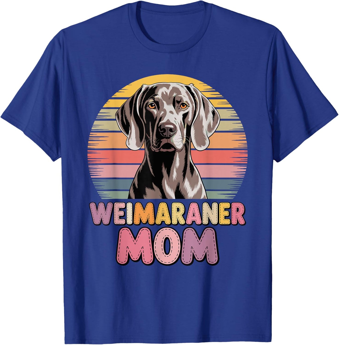 Retro Weimaraner Mom Weimaraners T-Shirt - T-Shirt | Royal