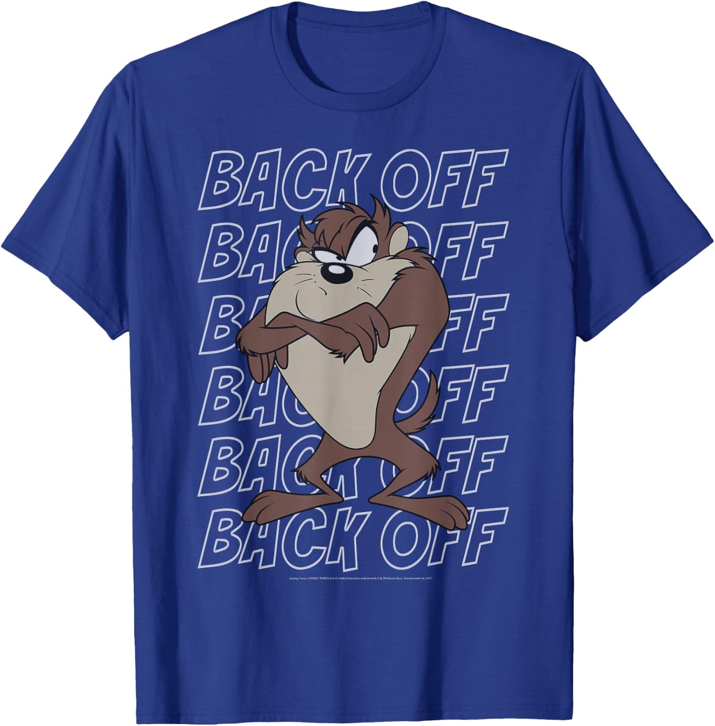 Looney Tunes Taz Back Off Portrait Small T-Shirt - T-Shirt | Royal