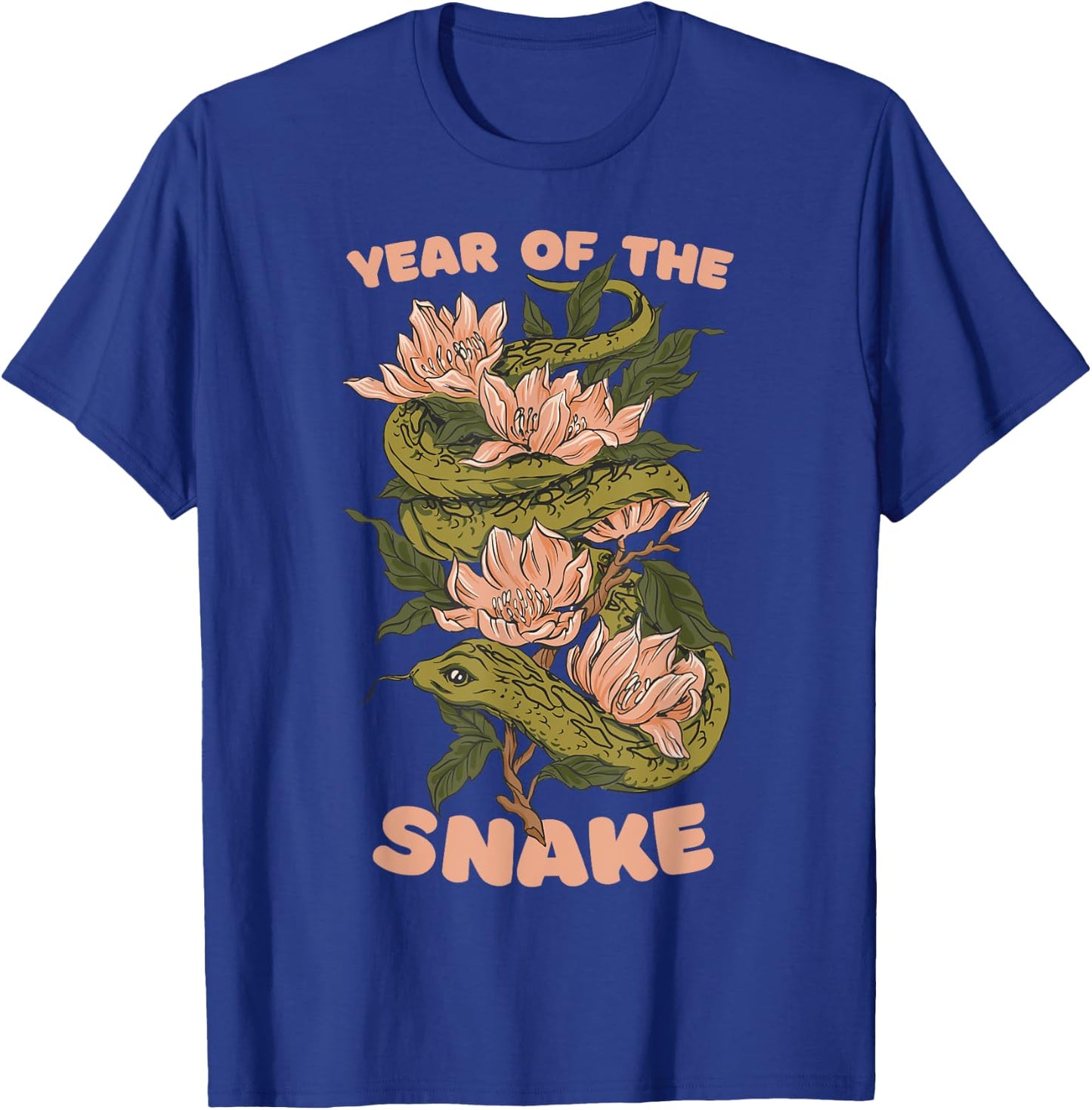 Celebrate Chinese New Year of the Snake 2025 Floral Flowers T-Shirt - T-Shirt | Royal