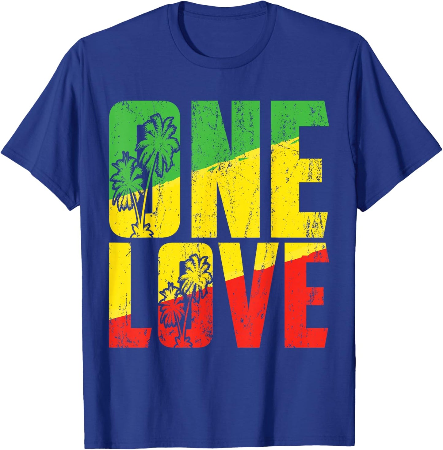 One Love Jamaica Clothing Rasta Reggae Music Caribbean Pride , black T-Shirt - T-Shirt | Royal