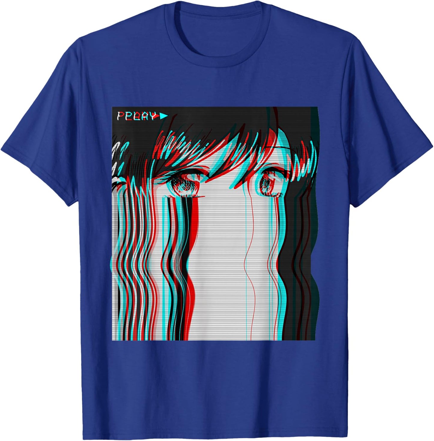 Vaporwave Aesthetic Sad Anime Girl Retro Eboy Egirl Harajuku T-Shirt - T-Shirt | Royal