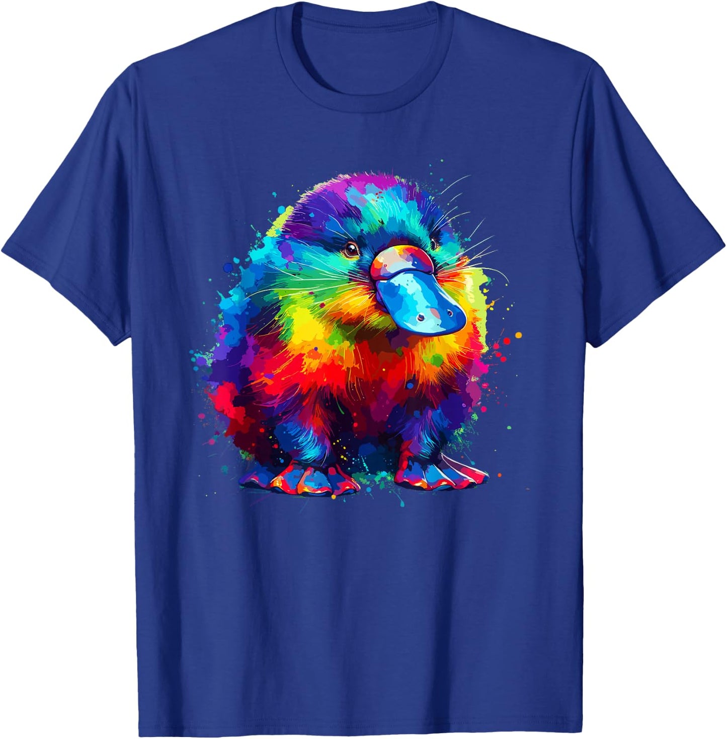 Colorful Splash Art Platypus Platypuses Duckbill T-Shirt - T-Shirt | Royal
