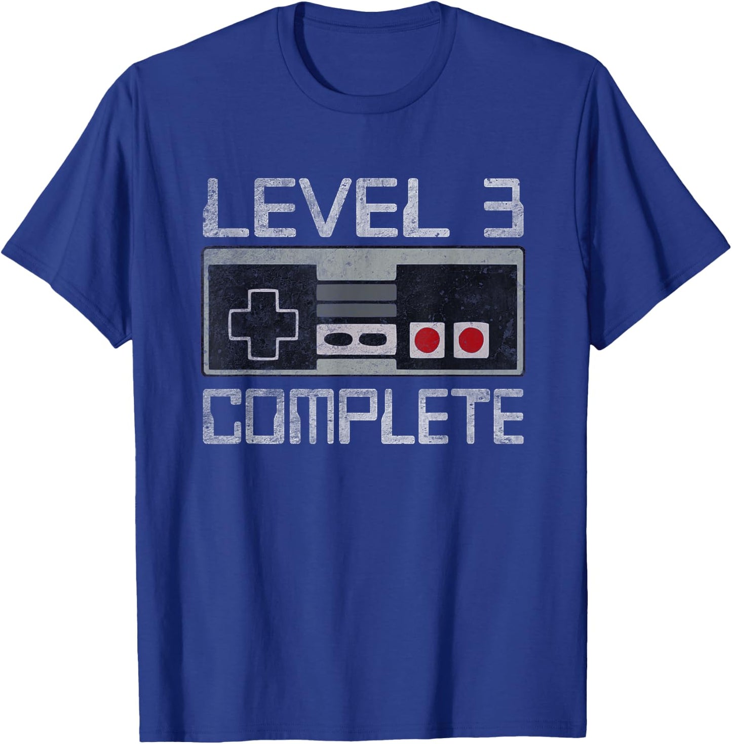 Level 3 Complete 3 Year 3rd Wedding Anniversary Her T-Shirt - T-Shirt | Royal