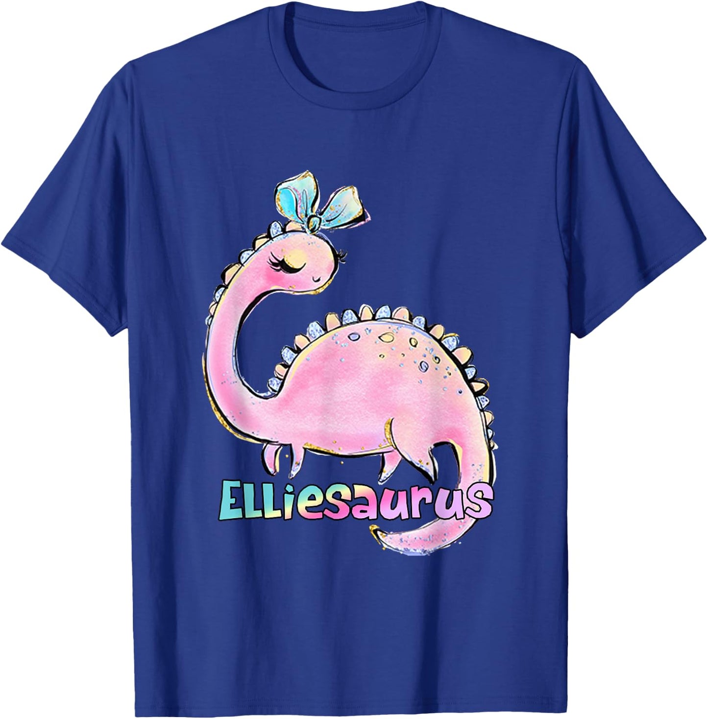 Ellie Name Shirt Girl Dinosaur Birthday Eleanor Elliesaurus T-Shirt - T-Shirt | Royal