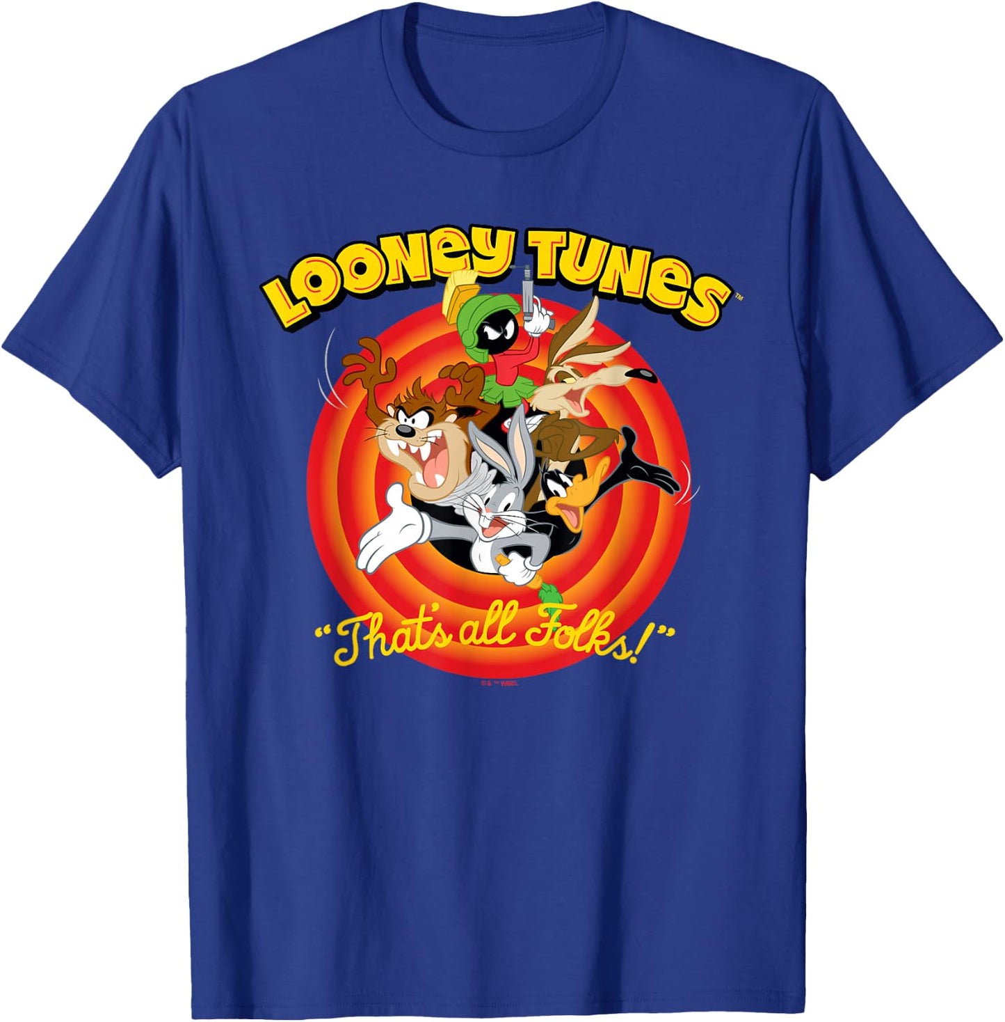 Looney Tunes Group That's All Folks T-Shirt - T-Shirt | Royal