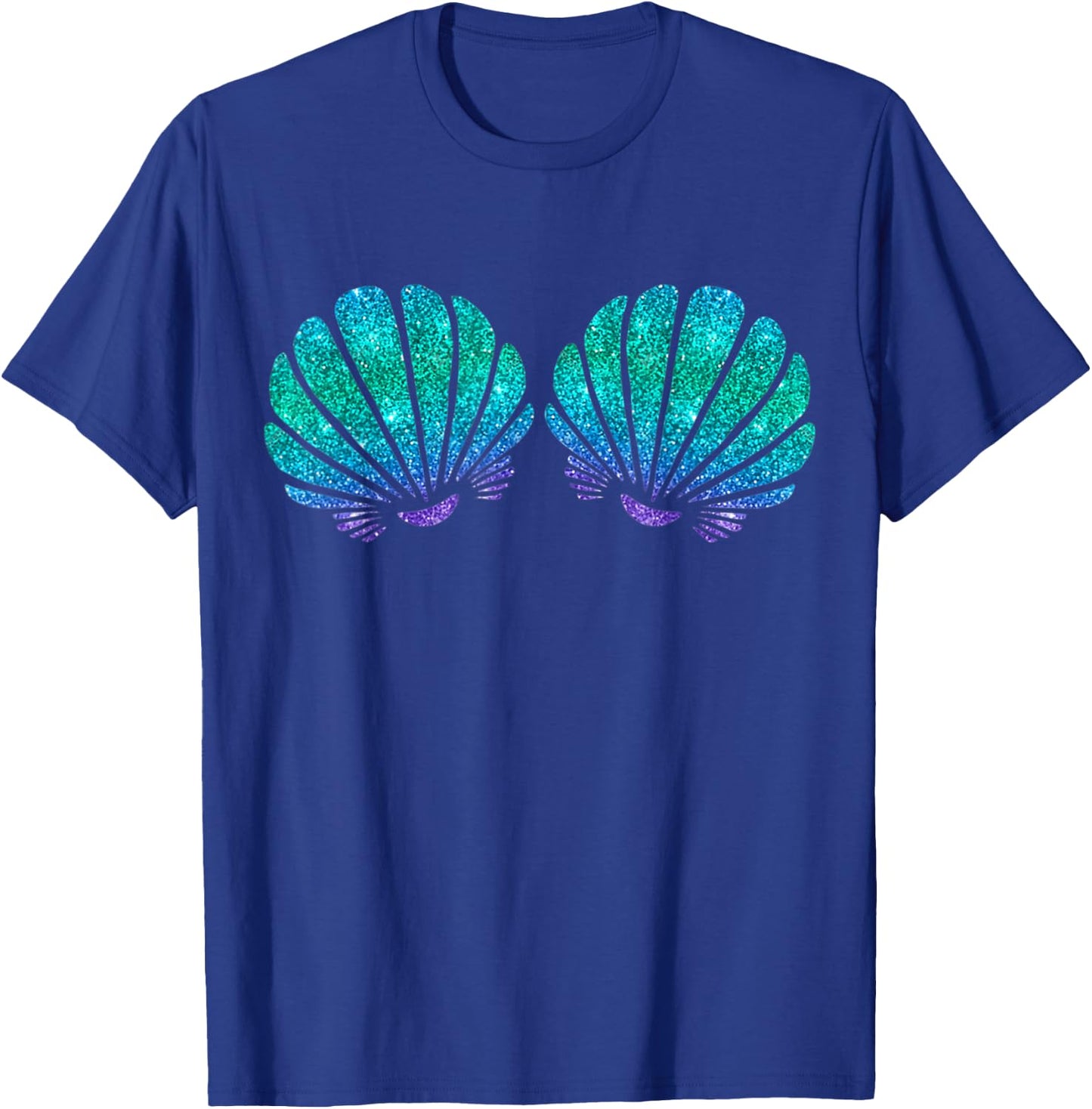 Mermaid Sea Shell Bra Costume T-Shirt - T-Shirt | Royal