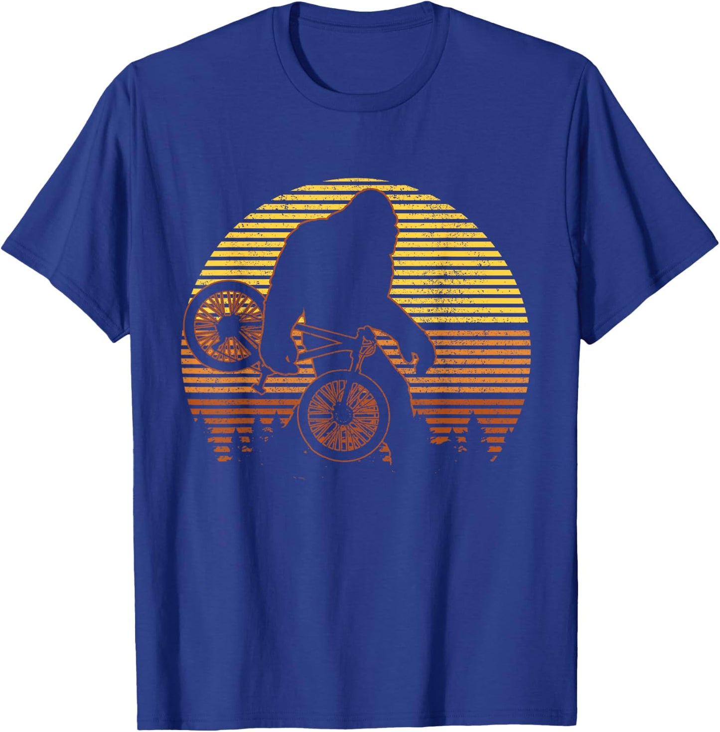 Mountain Bike Bigfoot MTB Downhill Mountain Biker Vintage T-Shirt - T-Shirt | Royal