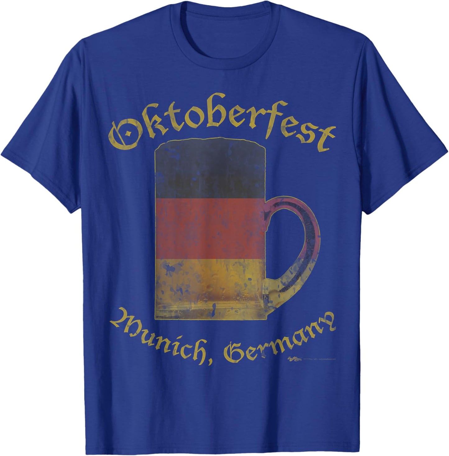 Vintage Oktoberfest Munich, Germany Flag Drinking T-Shirt - T-Shirt | Royal