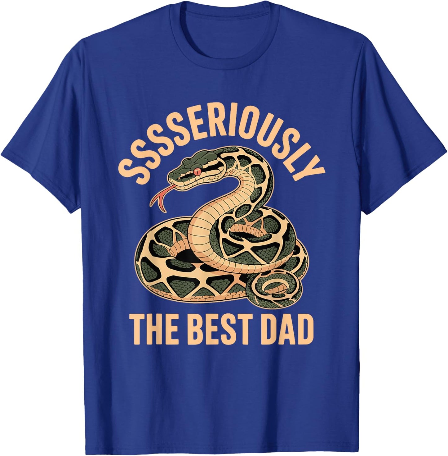 Seriously The Best Dad Reptile Ball Python Funny Snake T-Shirt - T-Shirt | Royal