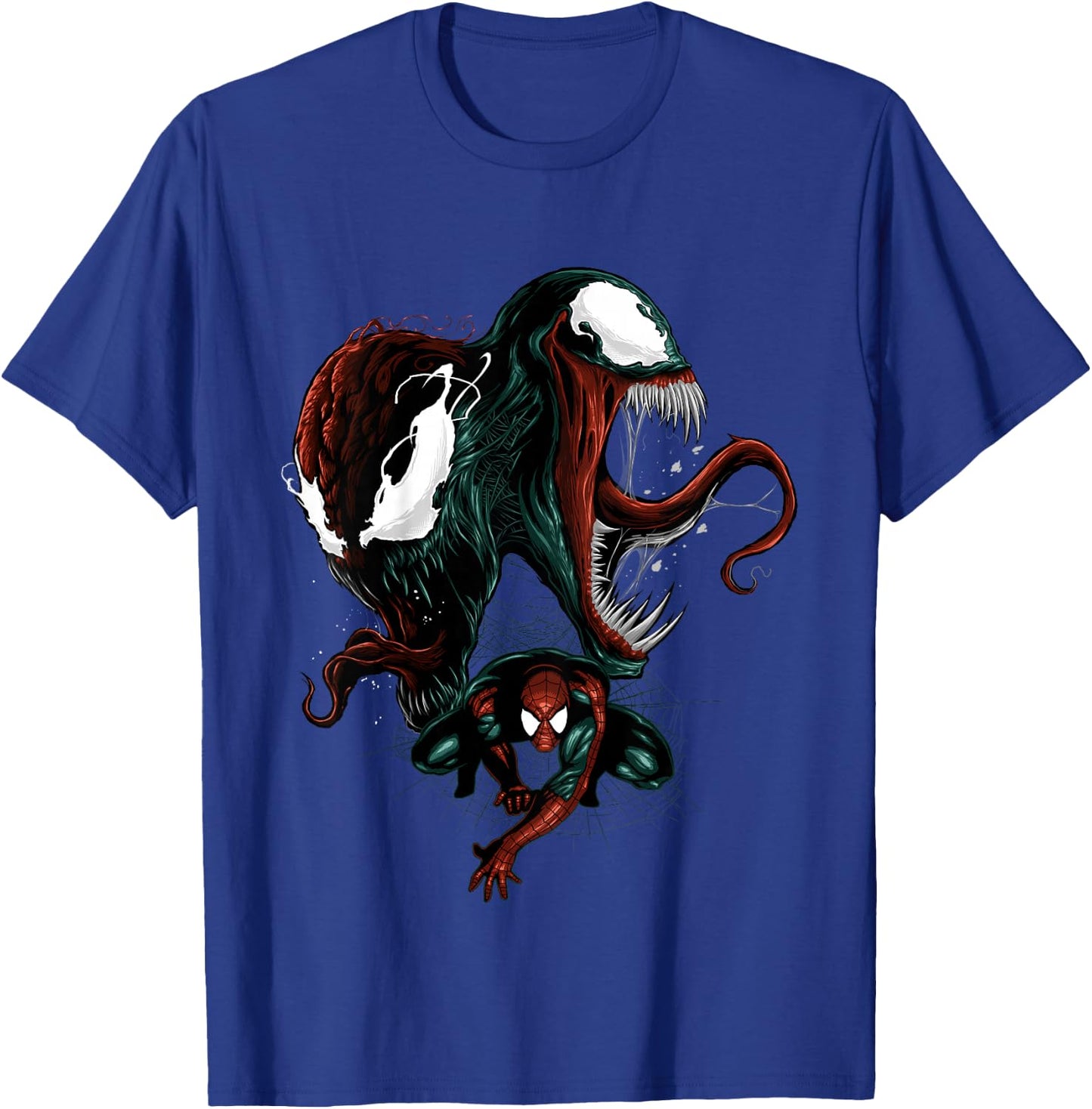 Marvel Spider-Man Venom and Carnage Split Portrait T-Shirt - T-Shirt | Royal