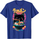 Anime Cat Eating Ramen Japanese Ramen Cat Japan T-Shirt - T-Shirt | Royal