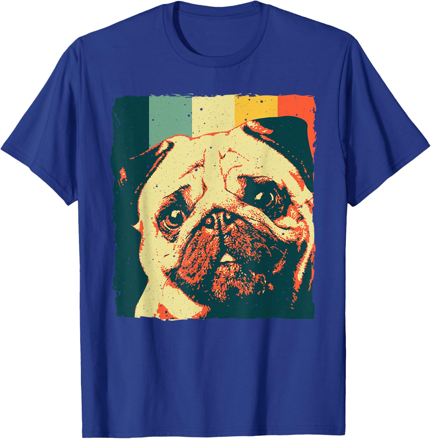 Cool Pug Women Black Pug Dog Lovers Vintage 80s 90s T-Shirt - T-Shirt | Royal