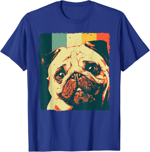 Cool Pug Women Black Pug Dog Lovers Vintage 80s 90s