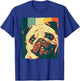 Cool Pug Women Black Pug Dog Lovers Vintage 80s 90s T-Shirt - T-Shirt | Royal