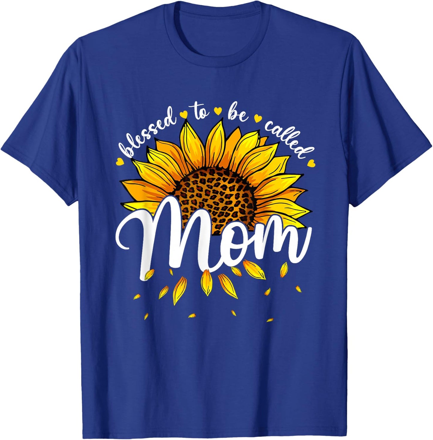 Blessed To Be Called Mom Cute Sunflower Women Mothers Day T-Shirt - T-Shirt | Royal