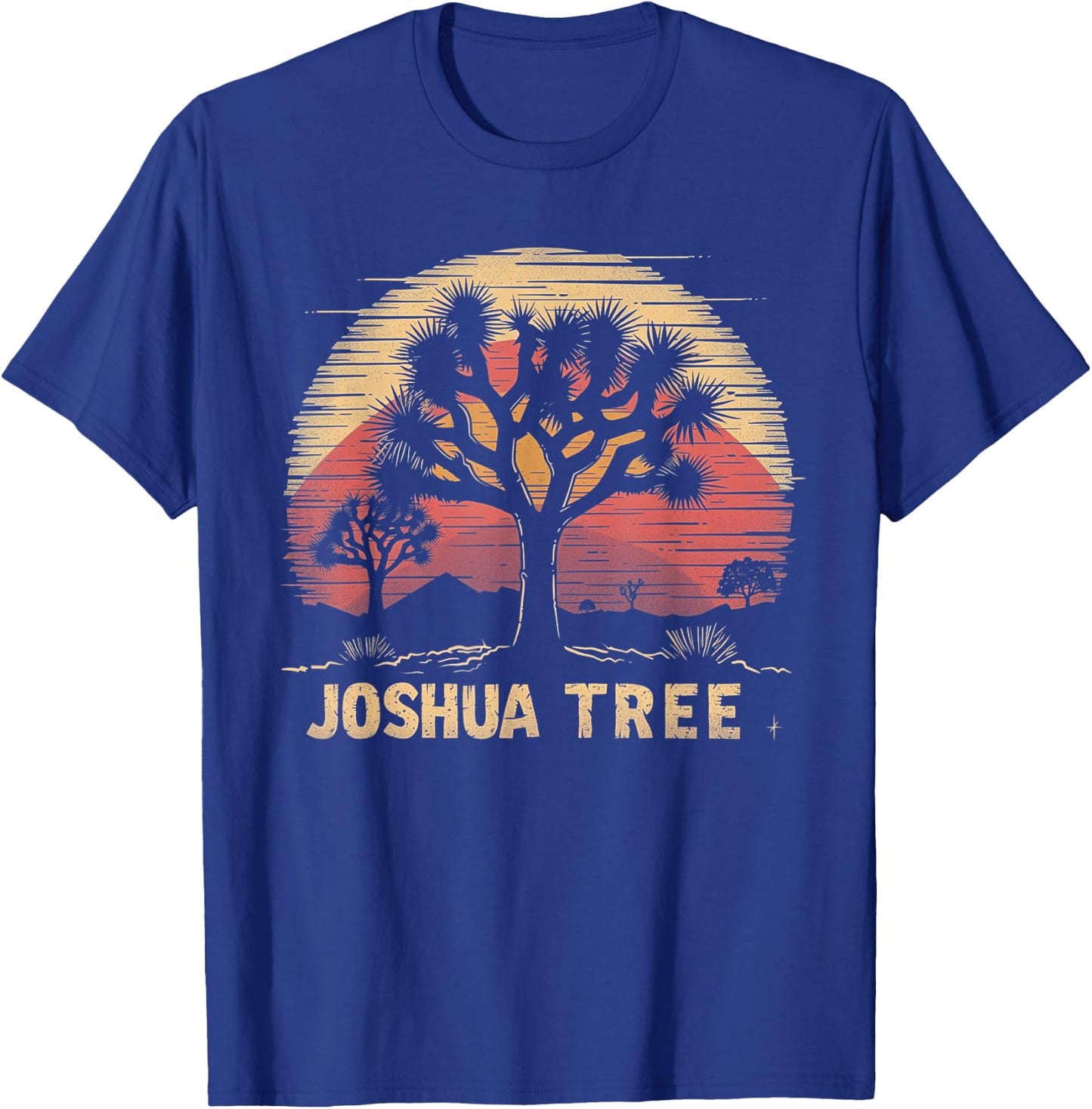 Joshua Tree - US National Park Vintage Men Women Kids Retro T-Shirt - T-Shirt | Royal