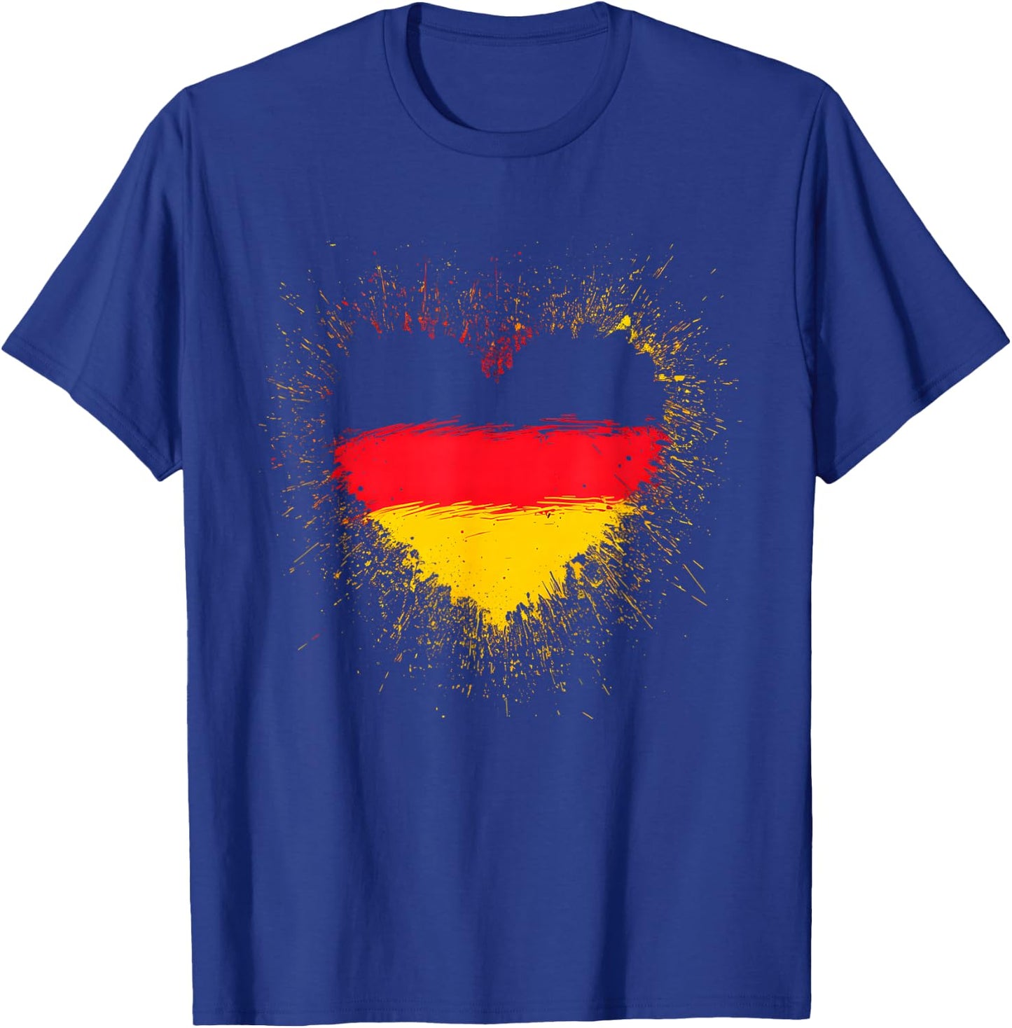 Deutschland Flaggen Herz Deutschland Fan Herren Damen T-Shirt - T-Shirt | Royal