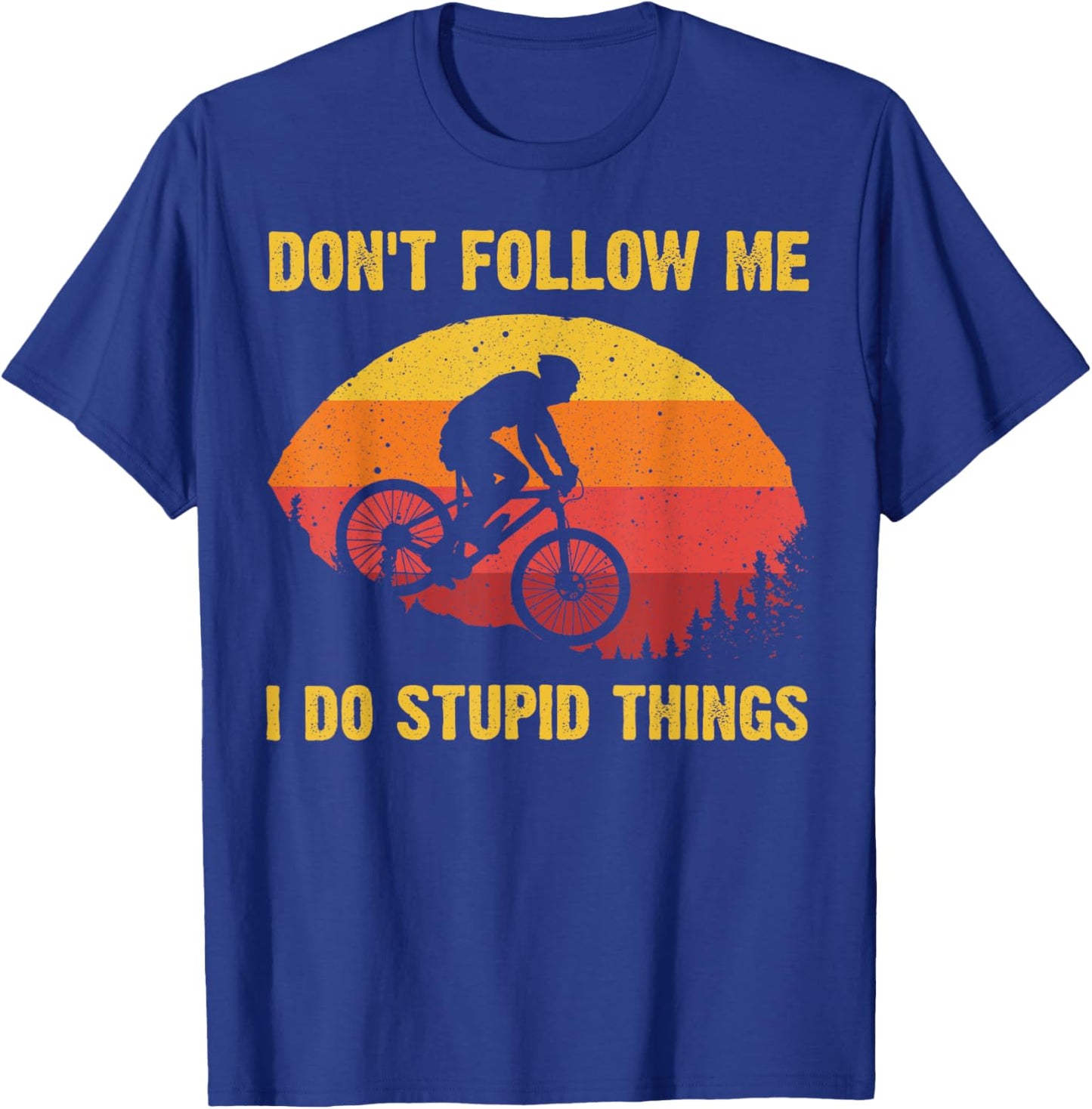 Cool Mountain Biking Women Biker MTB Bicycle Bike T-Shirt - T-Shirt | Royal