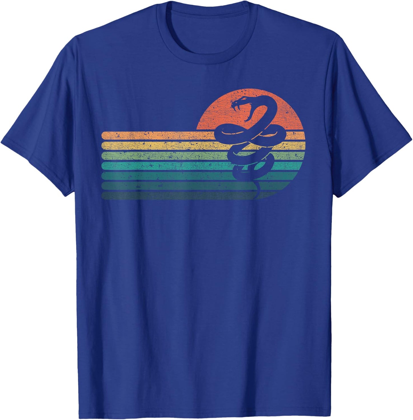 Retro Vintage Viper Sunset Serpent Viper Snake Lovers T-Shirt - T-Shirt | Royal