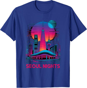 Séoul, horizon de la ville sud-coréenne, vie nocturne amusante T-Shirt - T-Shirt | Royal