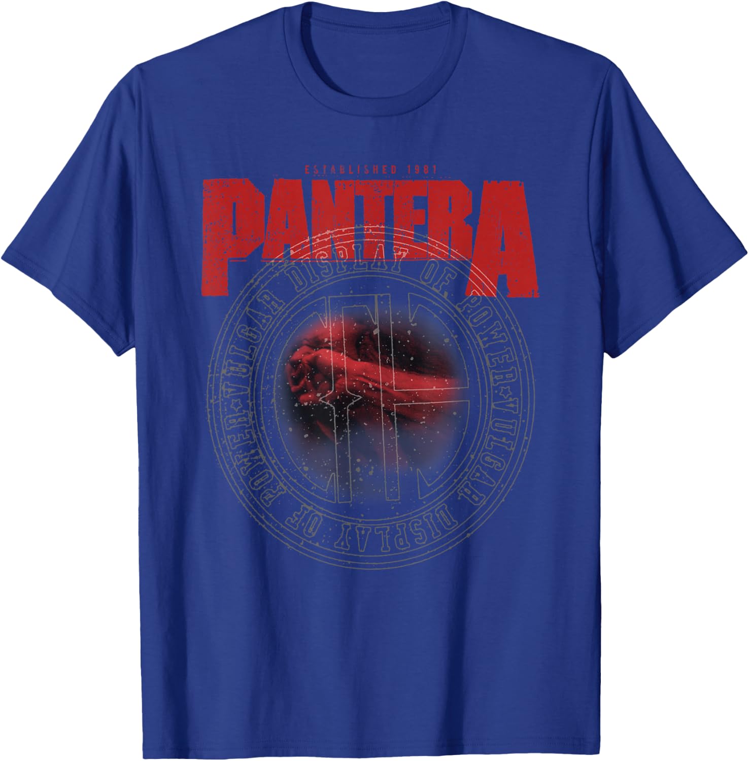 Pantera Official Vulgar Display of Power Circle , black T-Shirt - T-Shirt | Royal