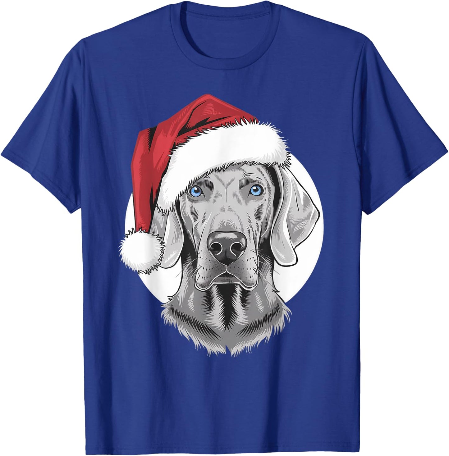 Joyful Weim Santa Dog on Weimaraner Christmas T-Shirt - T-Shirt | Royal