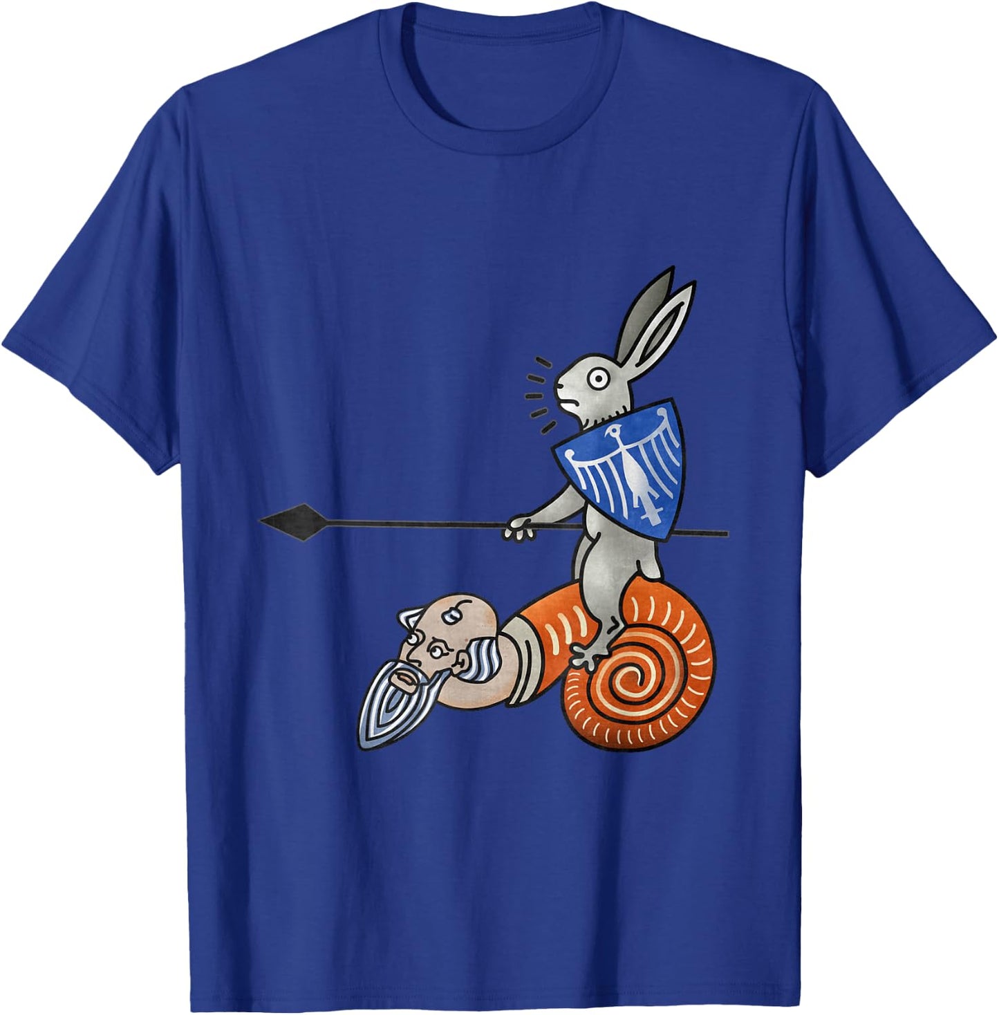 Magnificent jousting rabbit Medieval Marginalia MargiKnights T-Shirt - T-Shirt | Royal