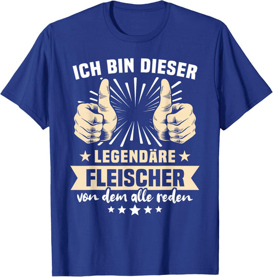 Funny slogan Fleischer , black T-Shirt - T-Shirt | Royal