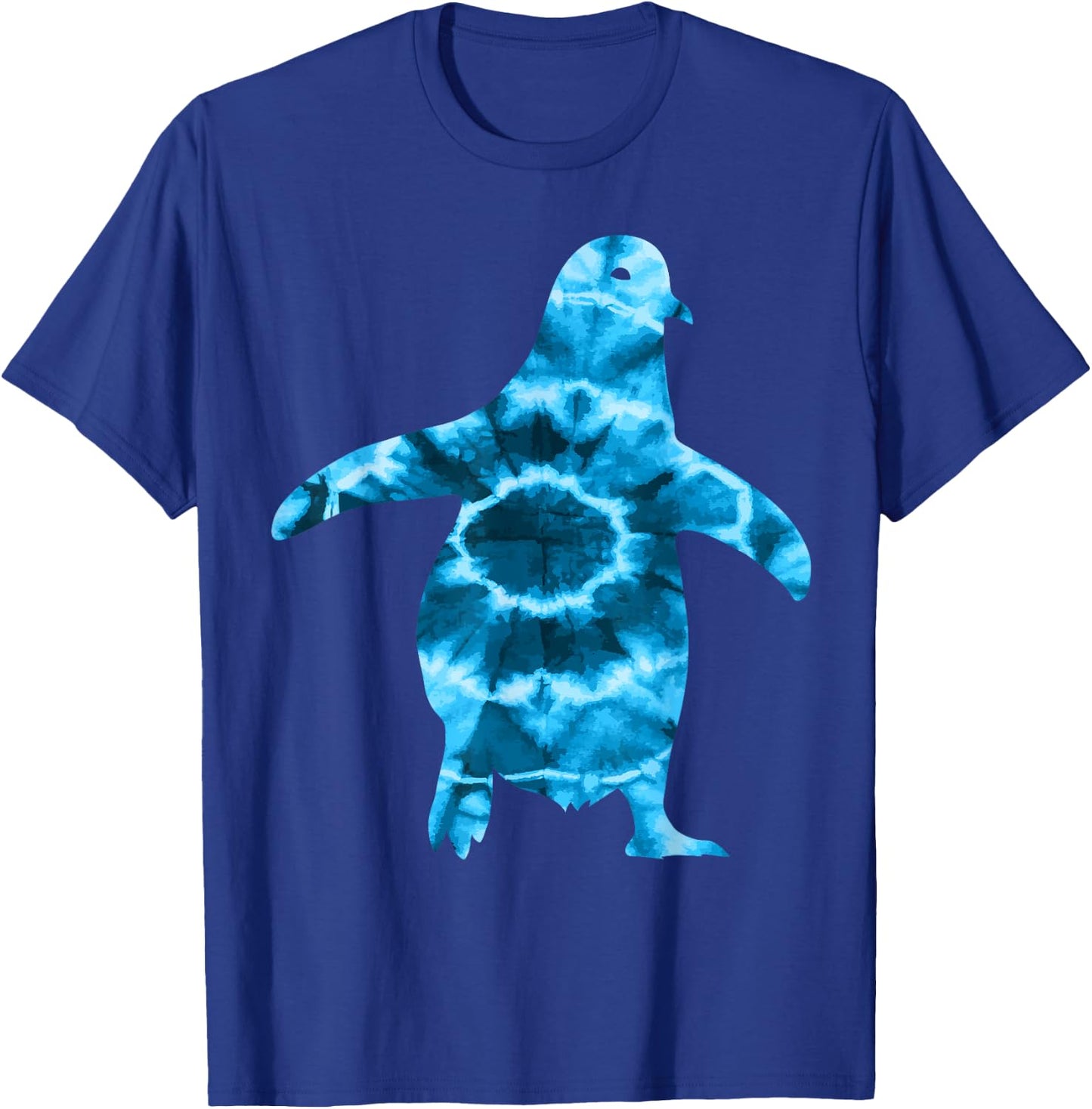 Cool Penguin Lover Apparel -Adults Black Tie-Dye T-Shirt - T-Shirt | Royal