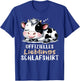Cow Sleep Shirt Pyjamas Ladies Girls Tired Cow , black T-Shirt - T-Shirt | Royal