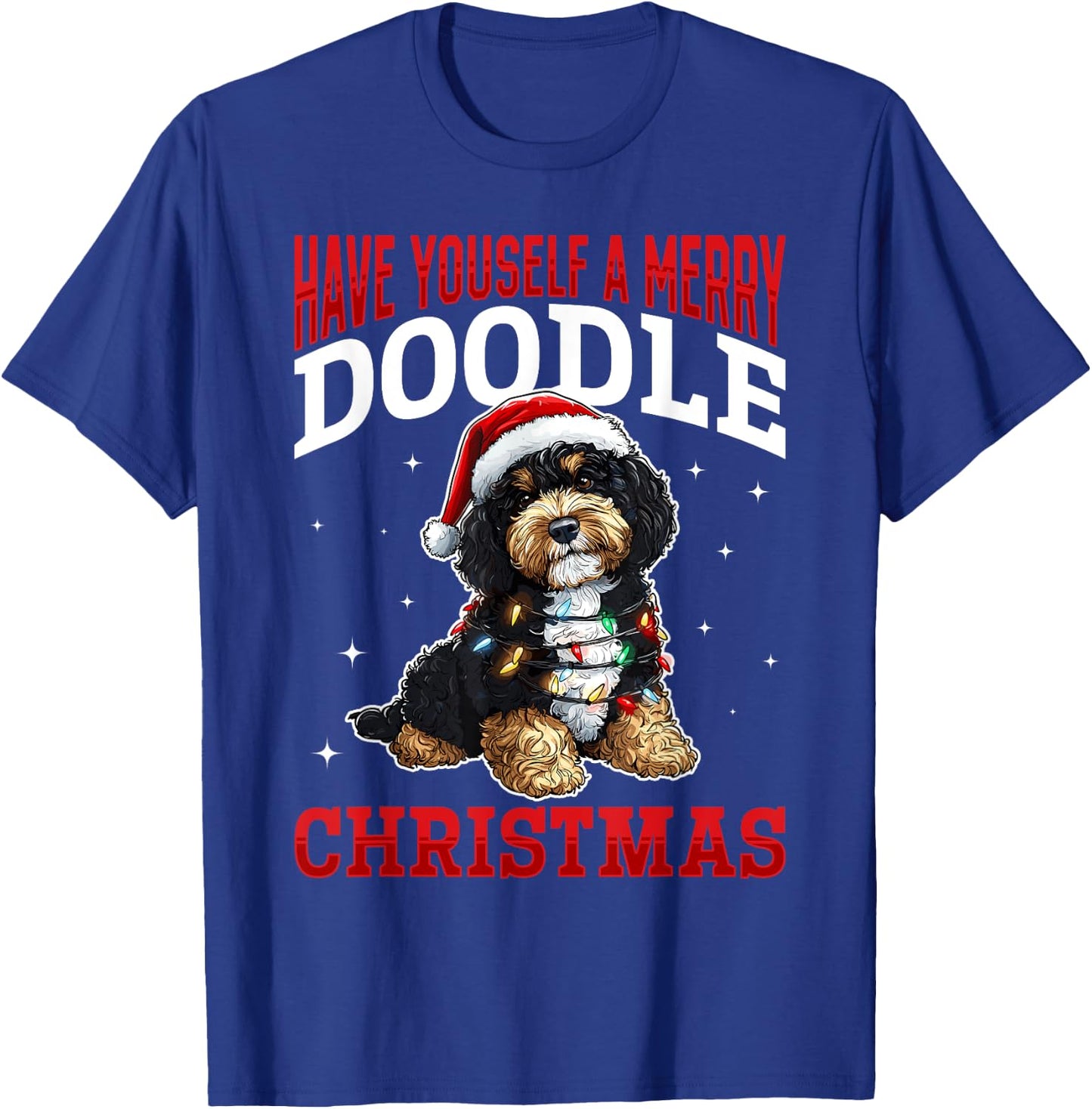 Bernedoodle Christmas Dog Breed Have Yourself a Merry Doodle Men Women Kids T-Shirt - T-Shirt | Royal