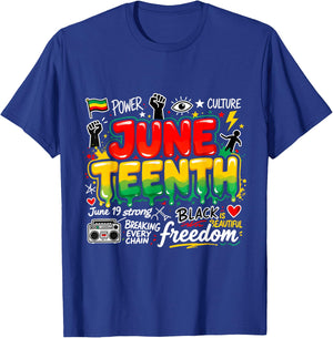 June Teenth Freedom T-Shirt - T-Shirt | Royal