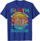 Vintage Sloth Running Team We'll Get There Funny Sloth T-Shirt - T-Shirt | Royal