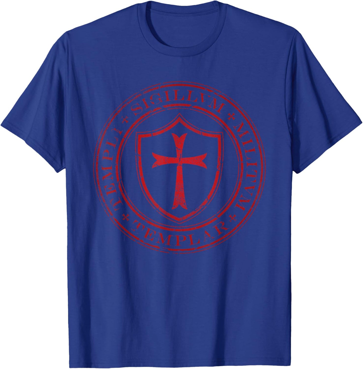 Distressed Knights Templar Cross, Seal of Soldiers T-Shirt - T-Shirt | Royal
