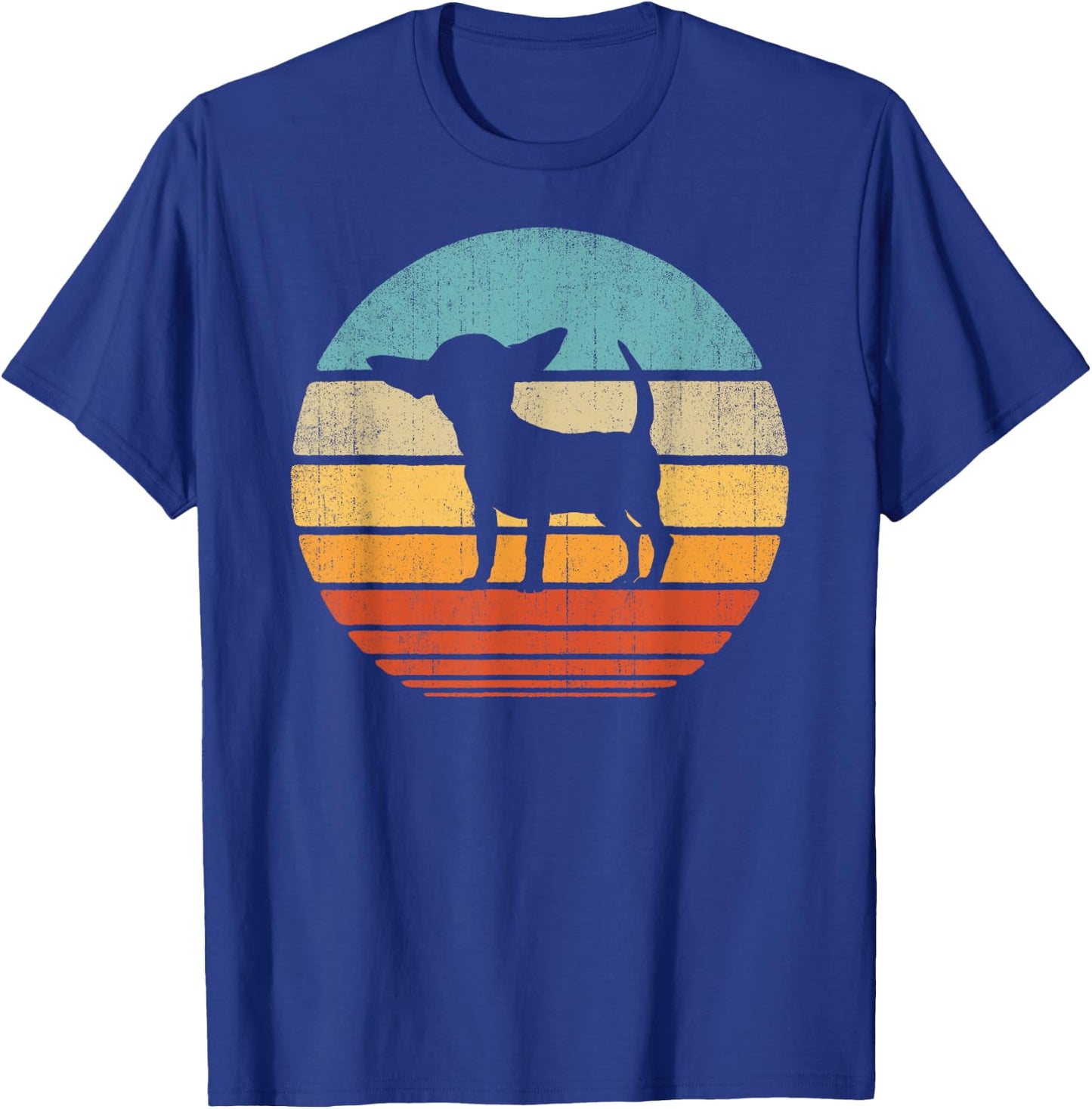 Chihuahua Retro Vintage 60s 70s Sunset Dog Lovers Men Women T-Shirt - T-Shirt | Royal