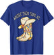 Popular Line Dance Song with Cowboy Hat & Boots Popping Fans T-Shirt - T-Shirt | Royal