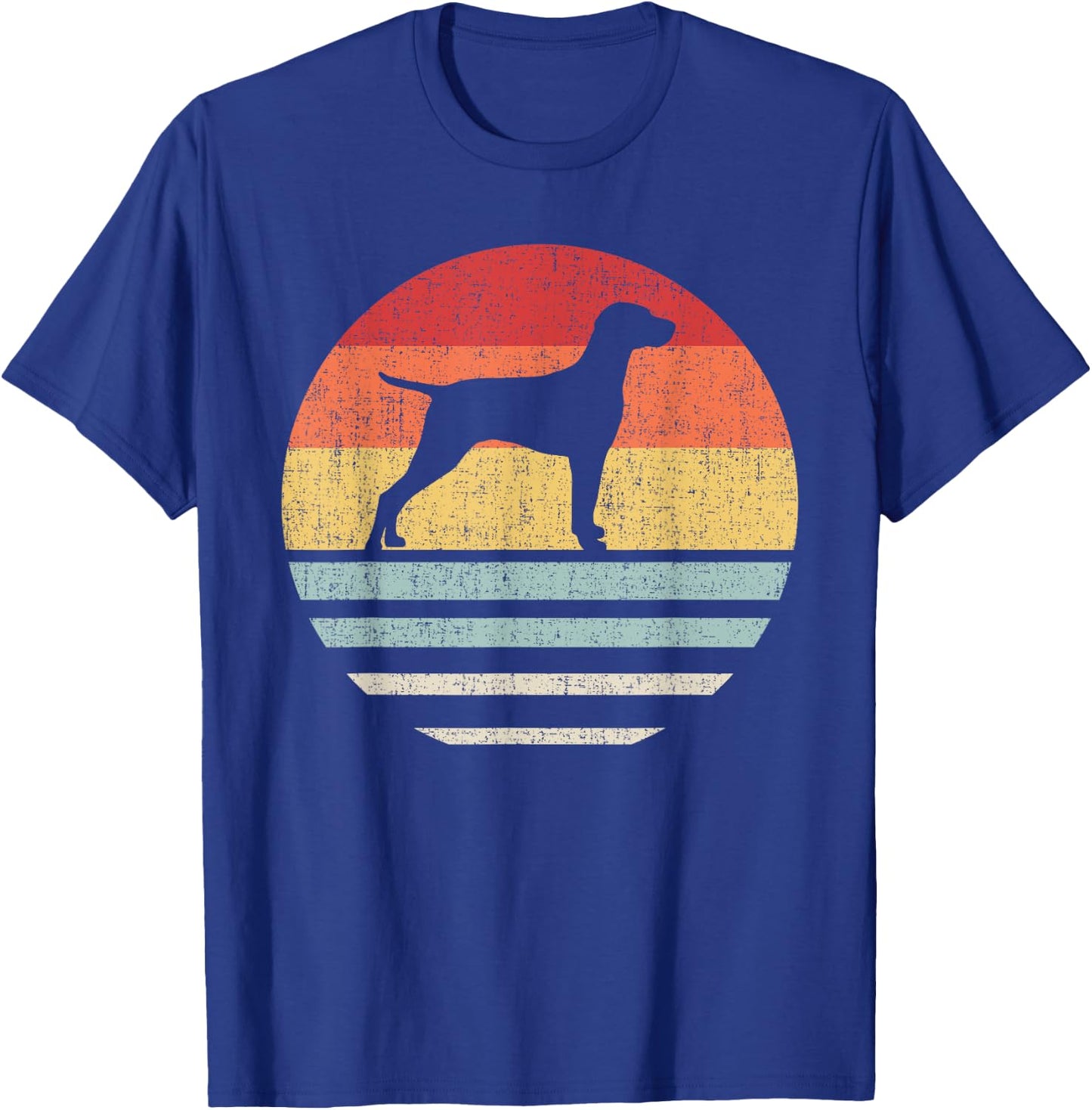 Vintage Retro Vizsla Dog Mom And Dad Cute Dog Lover Owner T-Shirt - T-Shirt | Royal