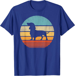 Dachshund Retro Vintage 60s 70s Sunset Wiener Dog Lovers Men T-Shirt - T-Shirt | Royal