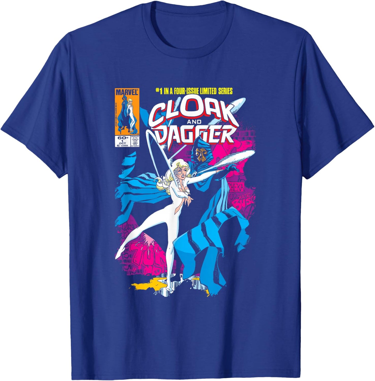 Cloak And Dagger Comic Cover T-Shirt - T-Shirt | Royal