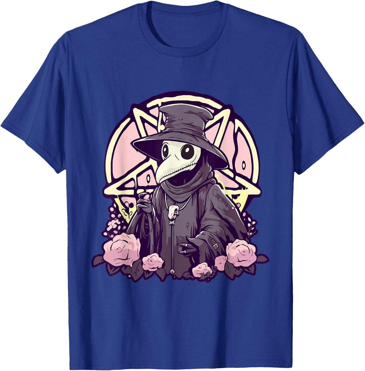 Pastel Goth Gruselige Pest Doctor Rosen und Pentagramm Kawaii T-Shirt - T-Shirt | Royal