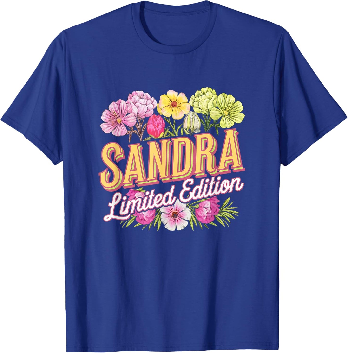 Sandra Limited Edition Vintage Custom Name Wife Grandma T-Shirt - T-Shirt | Royal